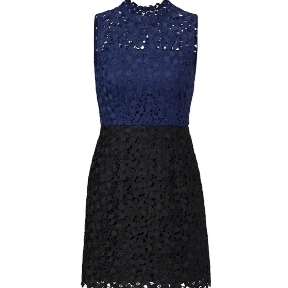 Cynthia Rowley Blue Night Colorblock Sheath